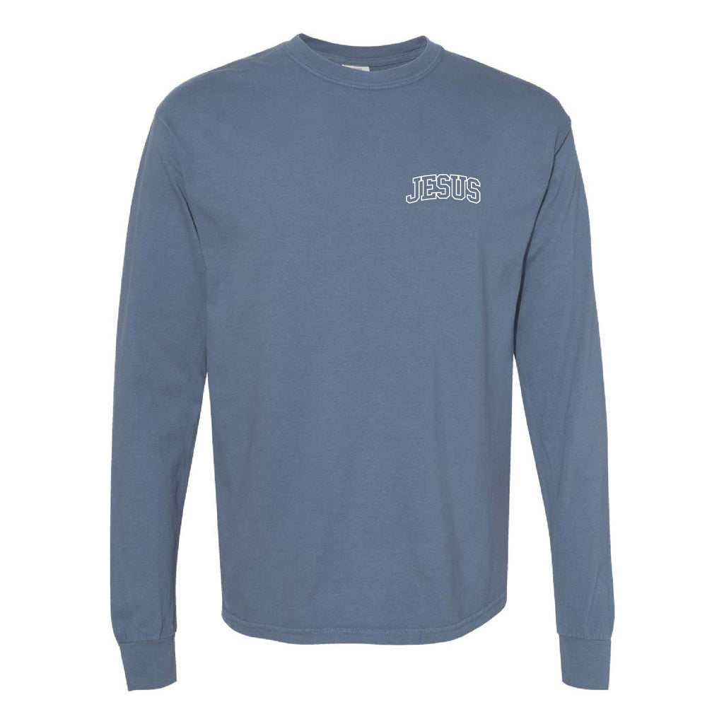 Embroidered Varsity Long Sleeve Tee
