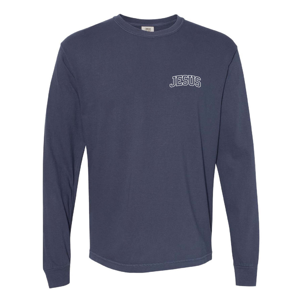 Embroidered Varsity Long Sleeve Tee