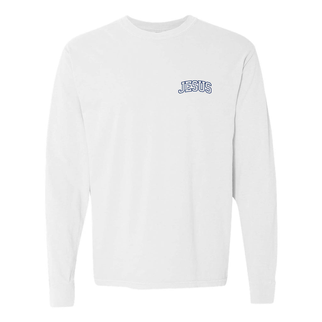 Embroidered Varsity Long Sleeve Tee